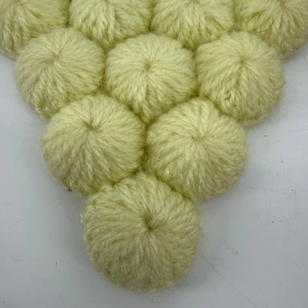 2 Vtg 1950's Handmade Bottlecap Crochet Grapes Potholder Trivet Hot Pad